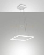 Bard sospensione bianca l.42x42cm a led 3000k - 39w - 3880 lm dimme...