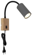 Globo 57911WG - Lampada flessibile da muro ROBBY 1xGU10/25W/230V grigio/marrone