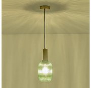 Lampadario a sospensione con filo 1xE27/15W/230V verde 13 cm