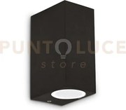 Up applique da esterno doppia emissione ip44 2 luci attacco g9 nero