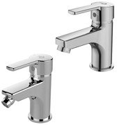 Set miscelatori lavabo e bidet cromato lucido con piletta Ideal Standard   Idealstream