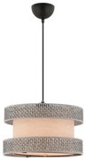 Lampadario su cavo HALO 1xE27/60W/230V beige/grigio