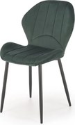 Sedia K538 in velluto verde scuro H85 cm