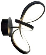 Applique a LED TESORO LED/15W/230V nero