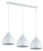 Lampadario a sospensione con filo COMO 3xE27/60W/230V bianco