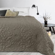 Copriletto beige opaco con stampa floreale Larghezza: 220 cm | Lunghezza: 240cm