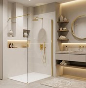 Parete doccia Rea Flexi Transparent / Gold 100