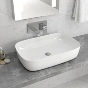 Lavabo D'Appoggio 60x39 Cm Karag Bianco Lucido