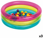 Piscina di Palline Intex 86 x 25 x 86 cm (3 Unità)