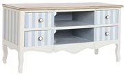 Mobile TV DKD Home Decor Bianco Blu cielo (120 x 48 x 60 cm)