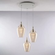 Lampadario Contemporaneo Ares Ambra 3 Luci E27