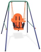 Set Altalena Bimbo Con Imbracatura Di Sicurezza Arancione /