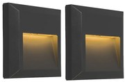 Set di 2 applique moderne a LED grigio scuro - GEM 2