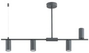 Lampadario a sospensione con supporto rigido URANOS 4xGU10/10W/230V grigio
