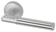 Maniglia su rosetta tonda YALE  Y8812 8LA1 0026 in inox argento satinato, 2 pezzi