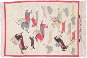 Kilim Tappeto 80 x 110 Rosso (Iran) Annodato A Mano