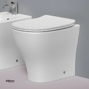 The Artceram "Ten" Wc Da Terra Filo Muro Bianco Lucido