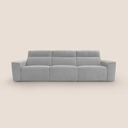 Clark Divano modulare 3 sedute con opzione relax elettrico in tessuto smacchiabile impermeabile T17 grigio