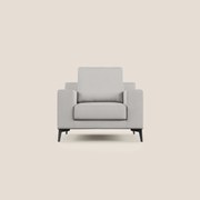 Prestige poltroncina moderna in microfibra smacchiabile T11 grigio chiaro
