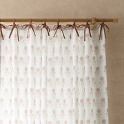 Tenda sottile bianca 140x183 cm Woodblock Floral – Pineapple Elephant