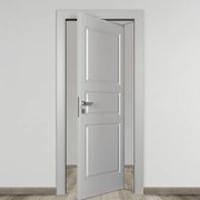 Porta rototraslante New York grigio L 70 x H 210 cm reversibile
