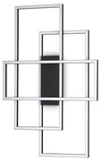 Plafoniera Moderna Frame Metallo Nero Led 31W 3000K Luce Calda