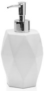Dispenser sapone liquido bianco Gedy serie Dalia in ceramica