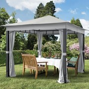 TOOLPORT Gazebo da giardino Sunset Premium pietra, 3x3m - (300044)