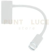 Applique a parete flessibile led kepler bianca 3w 220lm 3000k 32x6x9cm