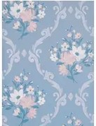 Matthew Williamson Carta da parati Almudaina - Powder Blue/ Creme/ Blush