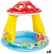 Piscina Gonfiabile per Bambini Intex Funghi Champignon Tenda 45 L 102 x 89 x 102 cm (6 Unità)