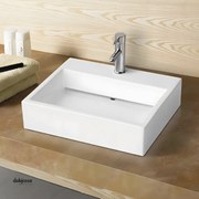 Lavabo D'Appoggio Rettangolare "Break The Rules" Da 57,5 Cm Ceramica In Finitura Bianco Opaco