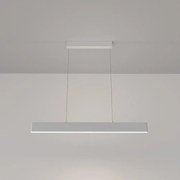 Lampadario A Sospensione Moderno Step Metallo Bianco Led Integrato 23W Fredda