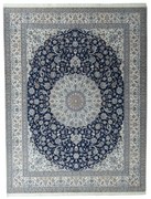 Nain Tappeto 410x310 Blu (Iran) Annodato A Mano