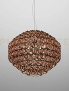 Giogali sospensione 85 cristallo rame e bronzo opaco 5 luci attacco...