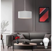 Eglo - Lampadario LED a sospensione con filo TUNJA 1xE27/60W/230V bianco