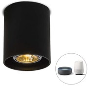 Faretto nero con lampadina smart GU10 - TUBO