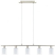 Eglo - Lampadario LED a sospensione con filo MY CHOICE 5xE14/4W/230V cromo/bianco