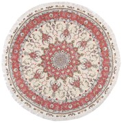 Tabriz Tappeto 200x200 Beige (Iran) Annodato A Mano