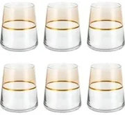 Set 6 bicchieri acqua 420 ml beige e oro Spectrum