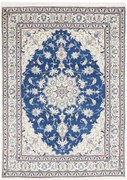 Nain Tappeto 170 x 230 Blu (Iran) Annodato A Mano