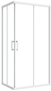 Box doccia con ingresso angolare scorrevole Easy rettangolare L 100 x L 80 x H 190 cm in vetro, sp. 6 mm vetro senza finitura / trasparente cromo
