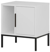 Comodino bianco con ripiani Lani - Marckeric