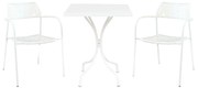 ROMANUS - set tavolo in metallo cm 60 x 60 x 72 h con 2 poltrone Aviim