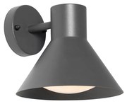 Lampada da parete per esterni industriale grigio scuro a cono IP44 - Natas