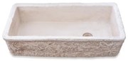 Acquaio Da Esterno Lavabo Vasca Rettangolare 80x40xh22 Cm Effetto Pietra Rosato LA010