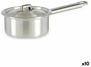 Casseruola con Coperchio Ø 12 cm Argentato Alluminio 600 ml (10 Unità)