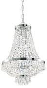 Lampadario Classico Caesar Metallo-Cristallo Cromo 6 Luci G9 3W 3000K Luce Calda