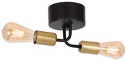 Lampadario a plafone  BRENDA 2xE27/60W/230V nero/oro