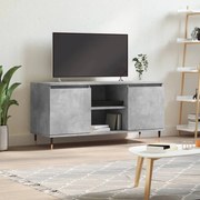 Mobile porta tv grigio cemento 104x35x50cm in legno multistrato